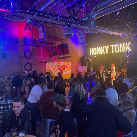 The dance floor at Spanky’s Saloon