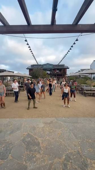 The dance floor at Fox Point Farms in Encinitas