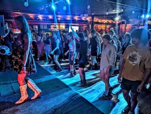 The dance floor at Little Red Hen